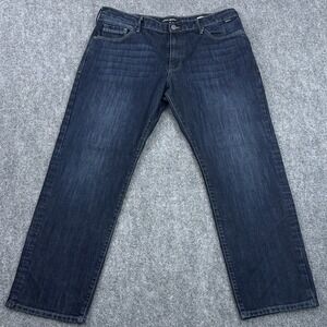Mavi Matt Jeans Mens 38x30 Blue‎ Relaxed Straight Leg Stretch Denim Dark Wash